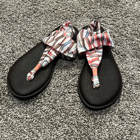 Sanuk neutral print yoga sling sandals - Picture 3 of 8
